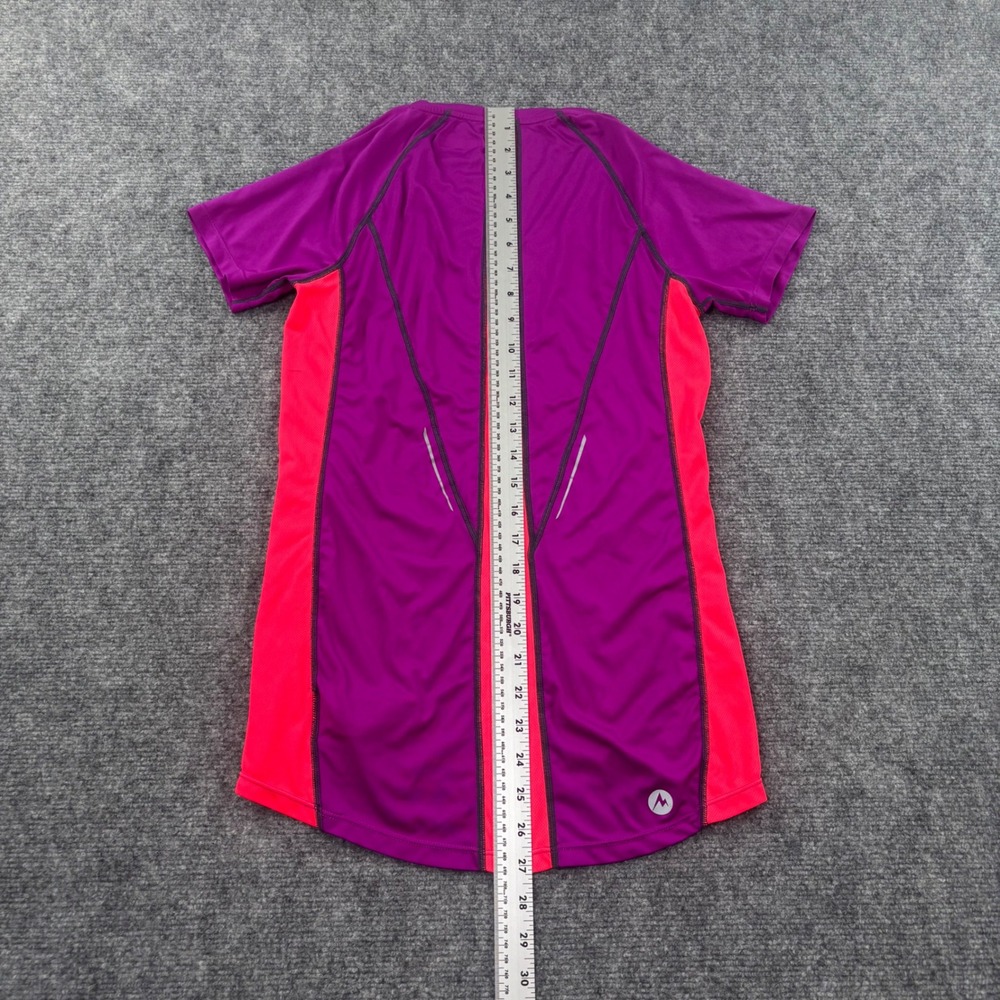 Marmot Short Sleeve Athletic Top Small Purple Pink V-Neck Performance Womens - Picture 5 of 6